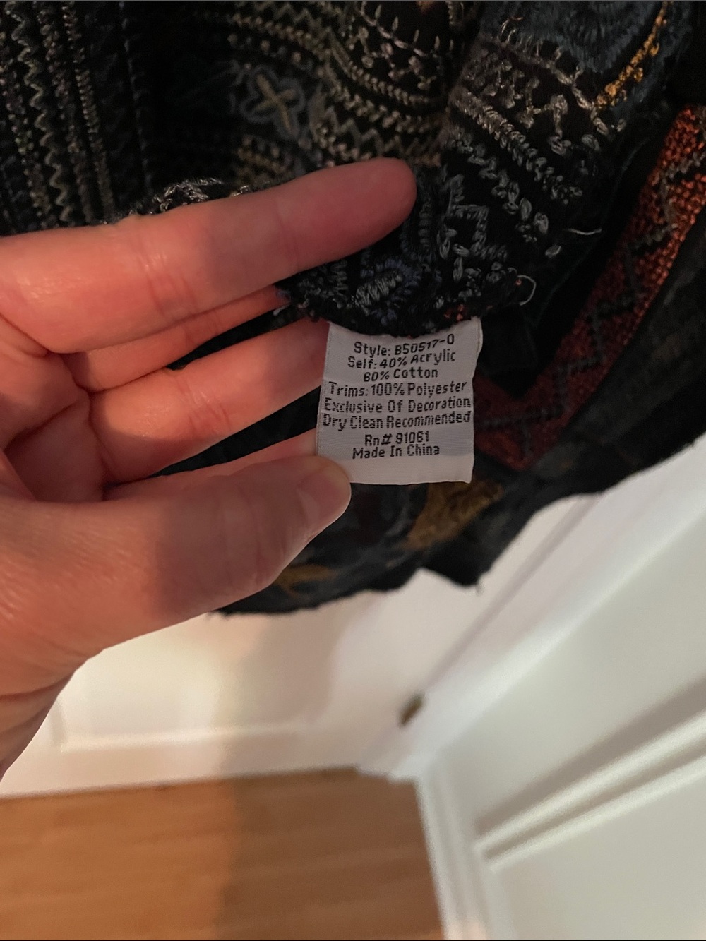 Johnny Was Black Multi-Color Embroidered Hooded Cardigan - Picture 5 of 10